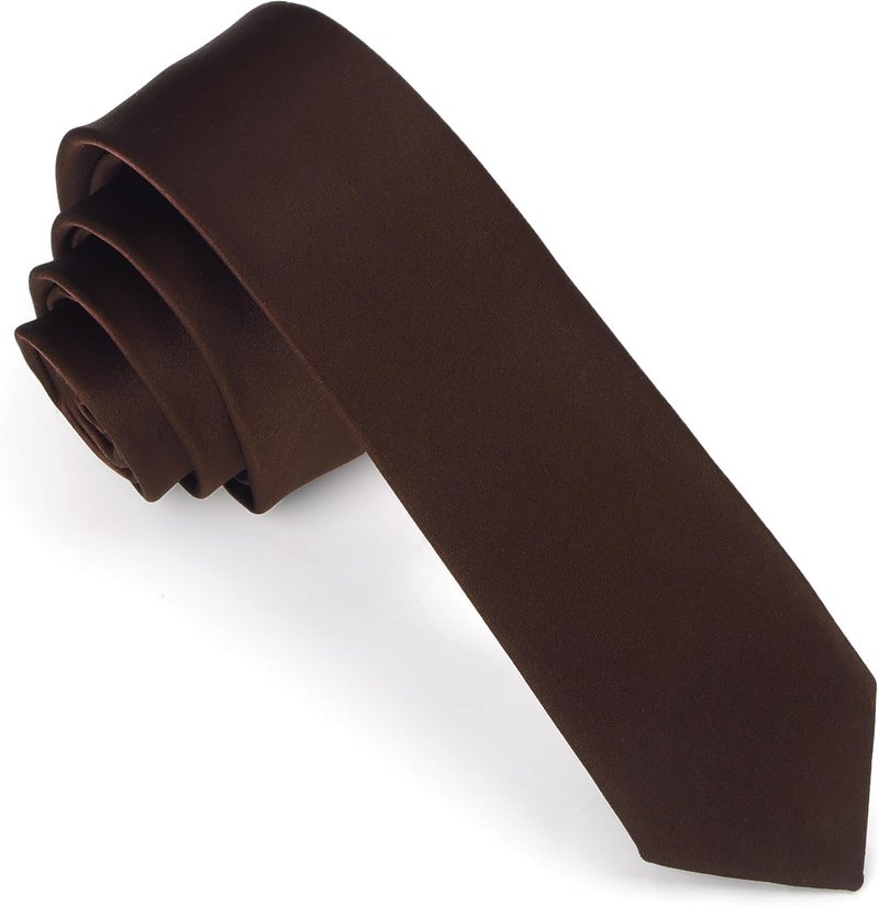 DR ANISON Skinny Tie Men Women 2" (5CM) Slim Necktie Solid Thin Ties Formal - Image 1